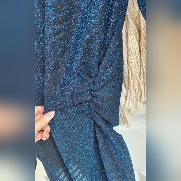 HALARA Sparkling Blue Cutout Back Dress - Picture 5 of 10